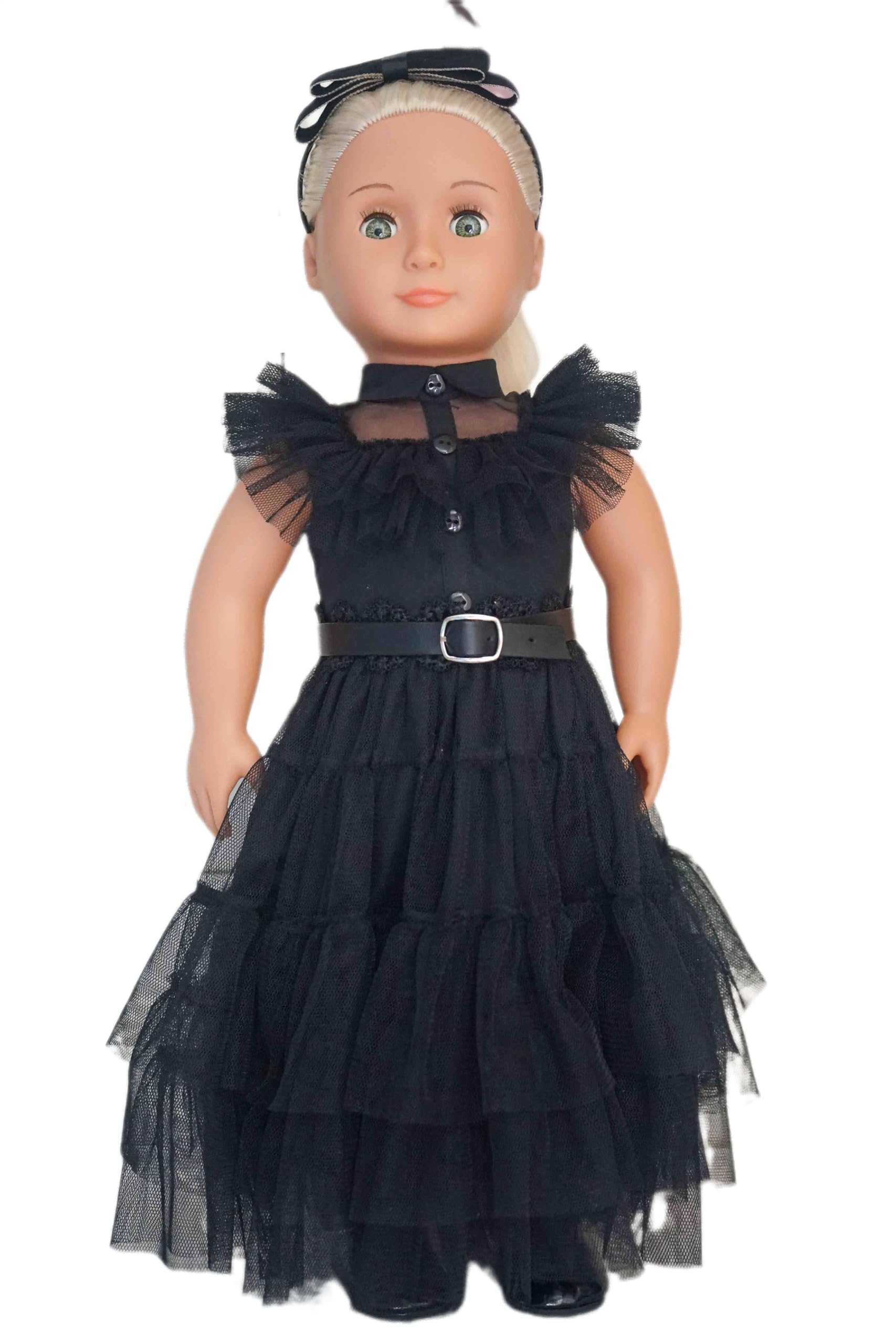 Handmade 5Pcs Black Party Doll Dress for 18 Inch Dolls to fit 18-Inch Girl Dolls Dress Similar Size 18 Inch Doll
