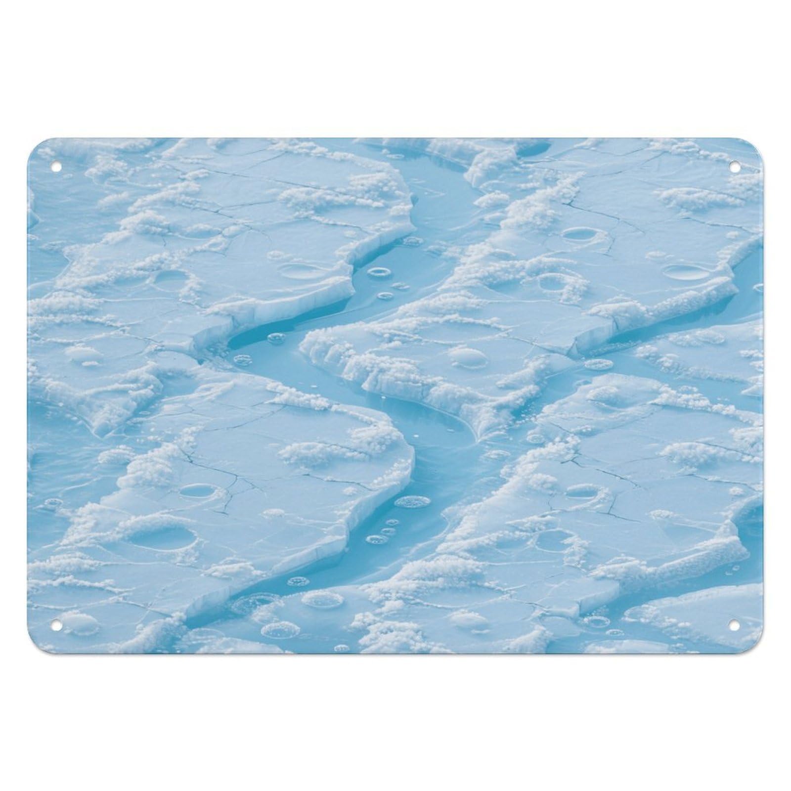 Fekiloot Style Glacial Crevasse Wall Decor Iron Painting Metal Sign