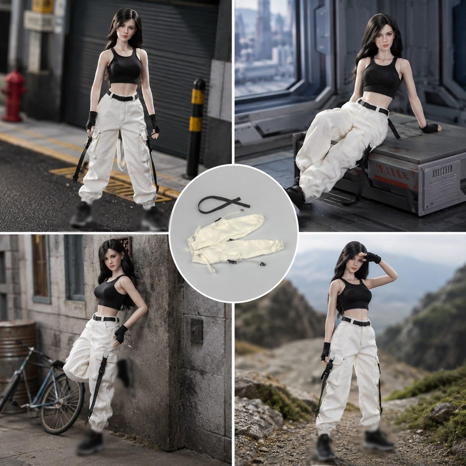Miniatur Figurenhosen Actionfigur Bekleidung Textilharz Gürtel Accessoire für Modepuppen Bastelkiste Rollenspiel