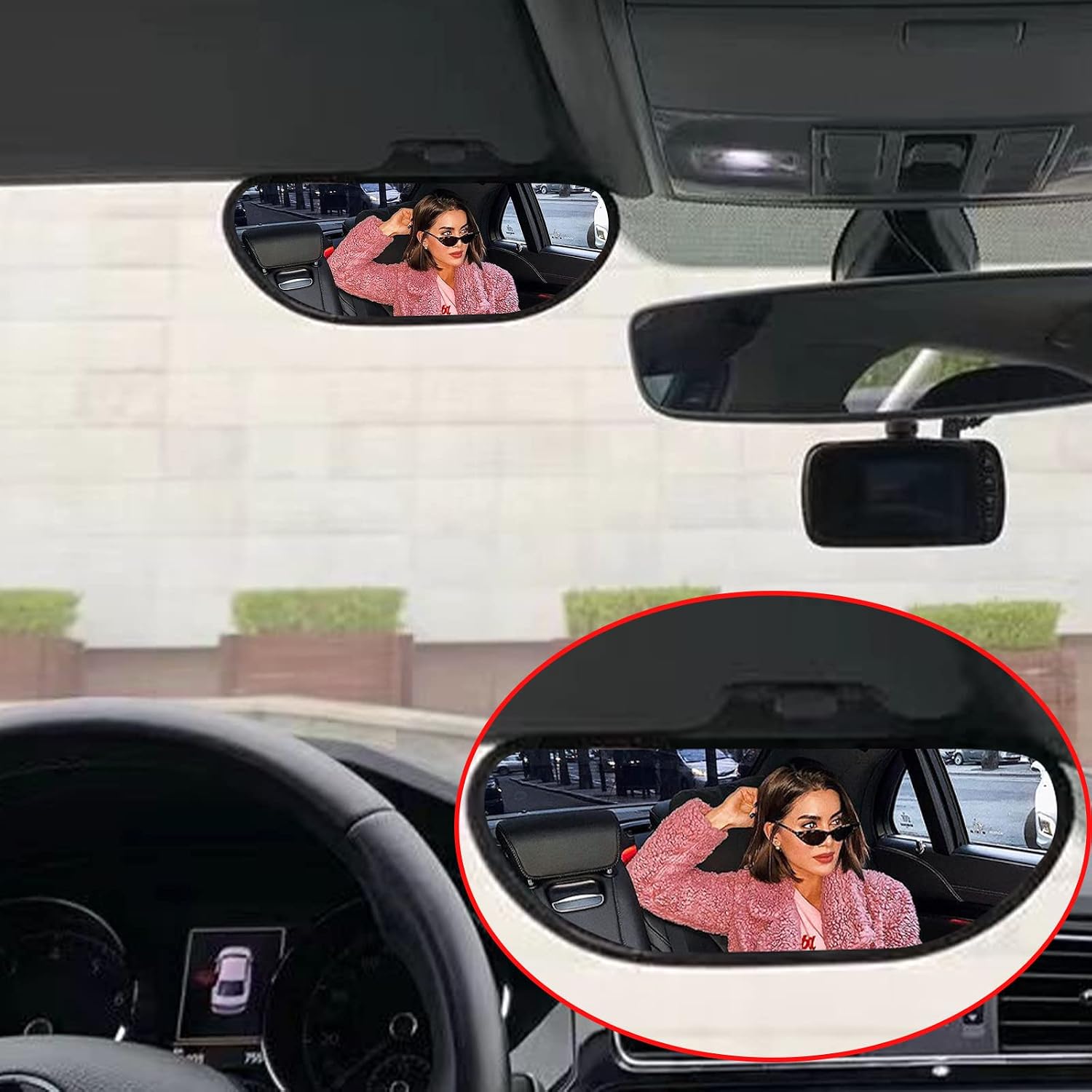 Car Interior Rearview Baby Mirror, Universal Wide Angle Convex Mirrors (C)