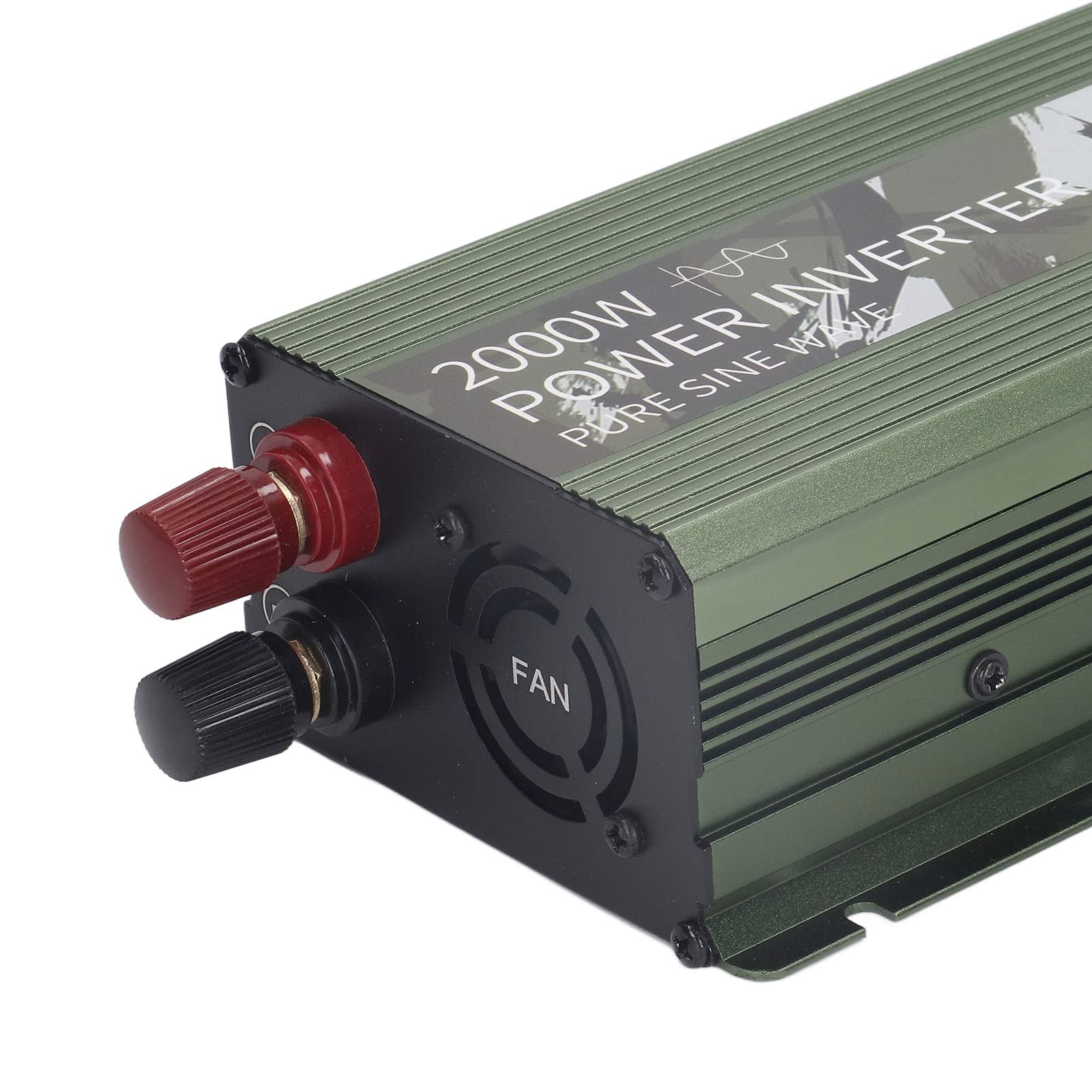 Przetwornik Samochodowy Czysta Fala Sinusoidalna Przetwornica Samochodowa 12 V na 220 V Szczytowa Moc 2000 W Stop Aluminium z USB 5 2 A Ochrona Wentylatora Chłodzącego Do Podróży Samochodem Do