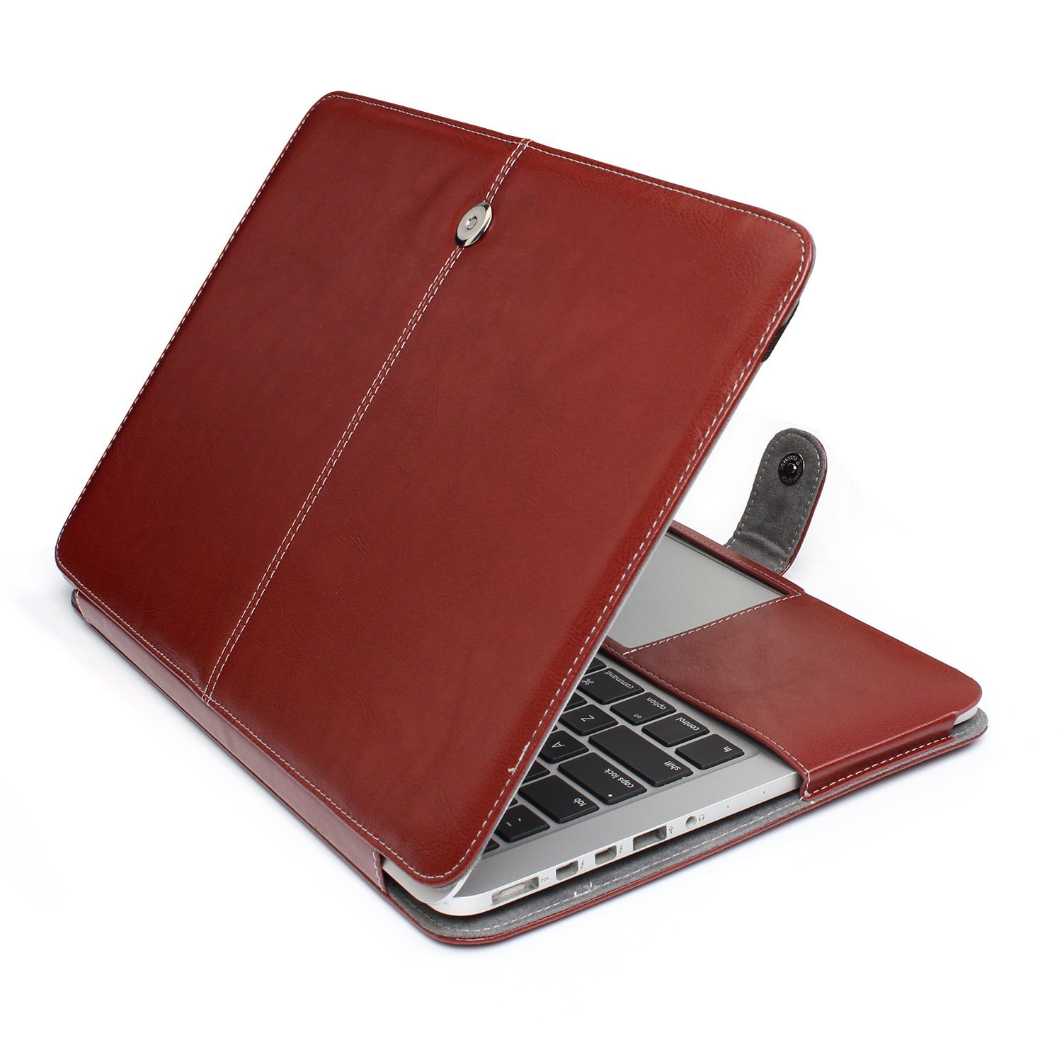 Robustrion Premium PU Leather Protective Folio Case Cover for MacBook Pro 14 inch (A2442 2021 Release) - Brown (B09Q34KVRR) Amazon Price History, Amazon Price Tracker