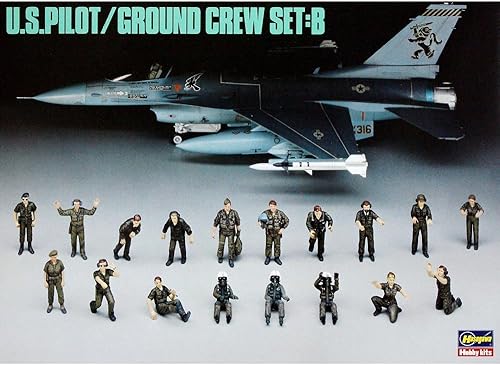 Miniatura 2 de Hasegawa X48-5 US Air Force Pilot  juego de tripulación de tierra B