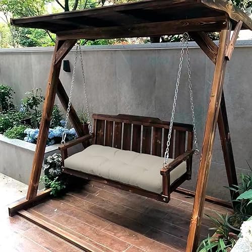 Miniatura 7 de Cojín de banco de patio de 42 x 18 pulgadas, antideslizante, resistente al agua, para interiores y exteriores, cojín de asiento largo, cojín