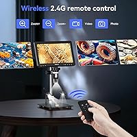 Vista 7 de TOMLOV Microscopio Digital DM9 Max: 20MP 10.1" 1500X HD IPS HDMI Microscopio Lupa de Monedas para Monedas con Errores con Pantalla, Microscopios