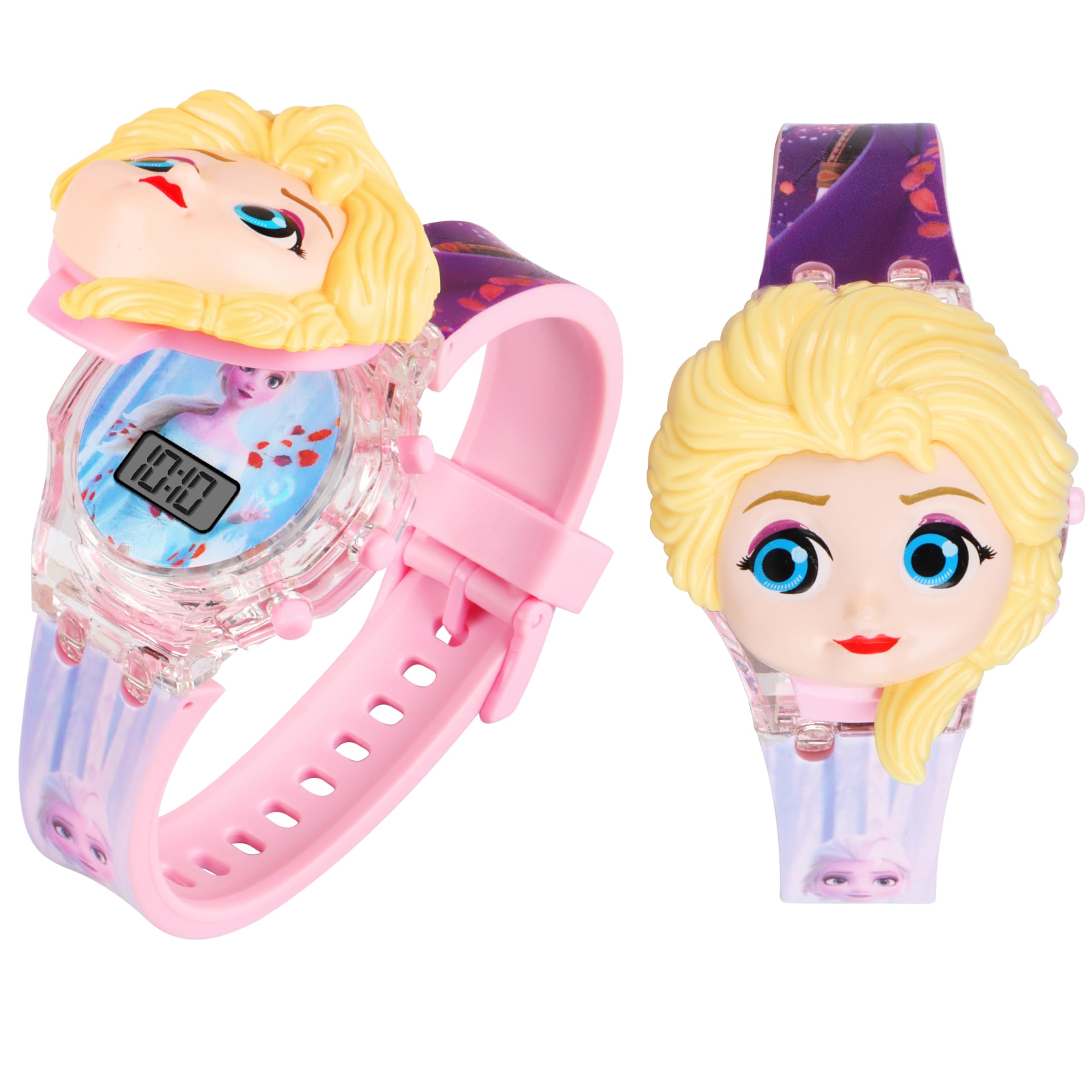 Matrix Kids Edition 3D Face Digital Watch for Kids with Disco Lights & Music (Pink-Yellow)