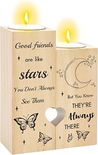 Friends Gifts for Women - Gifts for Bestie Friends Birthday Mother's Day Christmas Wedding Valentine's Day Easter Gift for Women Besties Friend Women Heart Shaped Candle Holders