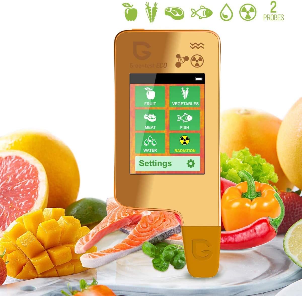 6 in 1 Greentest Eco 5 + Fish Geiger Counter Nitrate Tester Fruit Vegetable Meat TDS Water Tester Radiation Meter Radiation Meter Nitrate Tester Geiger Counter dosimeter Nitrate Meter : Industrial & Scientific