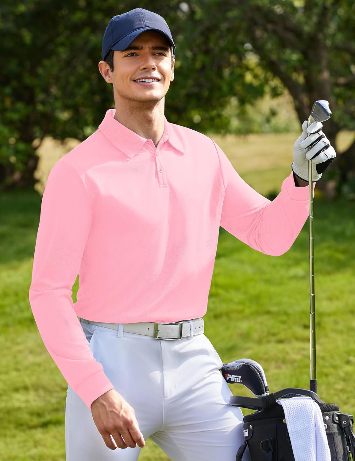 Deyeek Men's Polo Shirts Long Sleeve Golf Polo Shirts for Men Quick Dry UPF 50+ Sun Protection Polos Casual Collared Shirts - Image 3