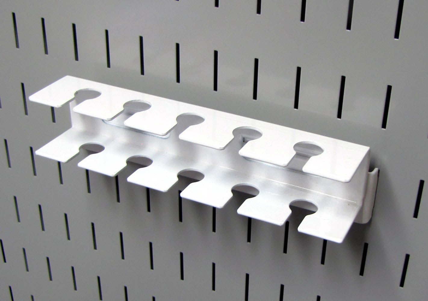 Wall Control Pegboard Slotted Tool Holder Bracket Slotted Metal Pegboard Accessory Pegboard and Slotted Tool Board – White (Pack of 2)