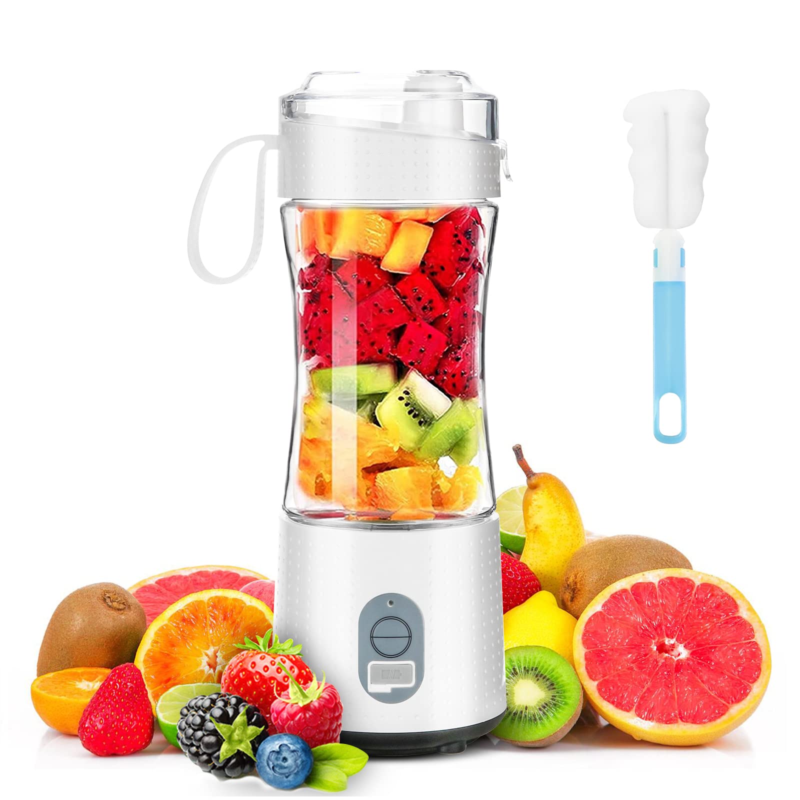 CHEERSONIC Portable Blender for Shakes and Smoothies, 4000 mAh USB Rechargeable Personal Size Blender with 6 Blades, 13 Oz...