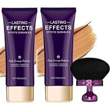 Sunny Bee Body Coverage Perfector, 2Pcs Body Perfector Cream and Brush, Body Coverage Perfector Waterproof, Leg Makeup Waterproof No Transfer, Full Coverage Concealer for Mature Skin Tan+Tan
