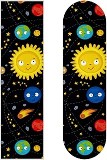 IOHGbo Stickers for Skateboard, Space Stars Planets Galaxy Rockets Sun Skateboard DIY Decorative Gifts for Teens Girl Boys Kids, 2-Packs Cuttable Laptop Luggage Case Skateboard Sticker