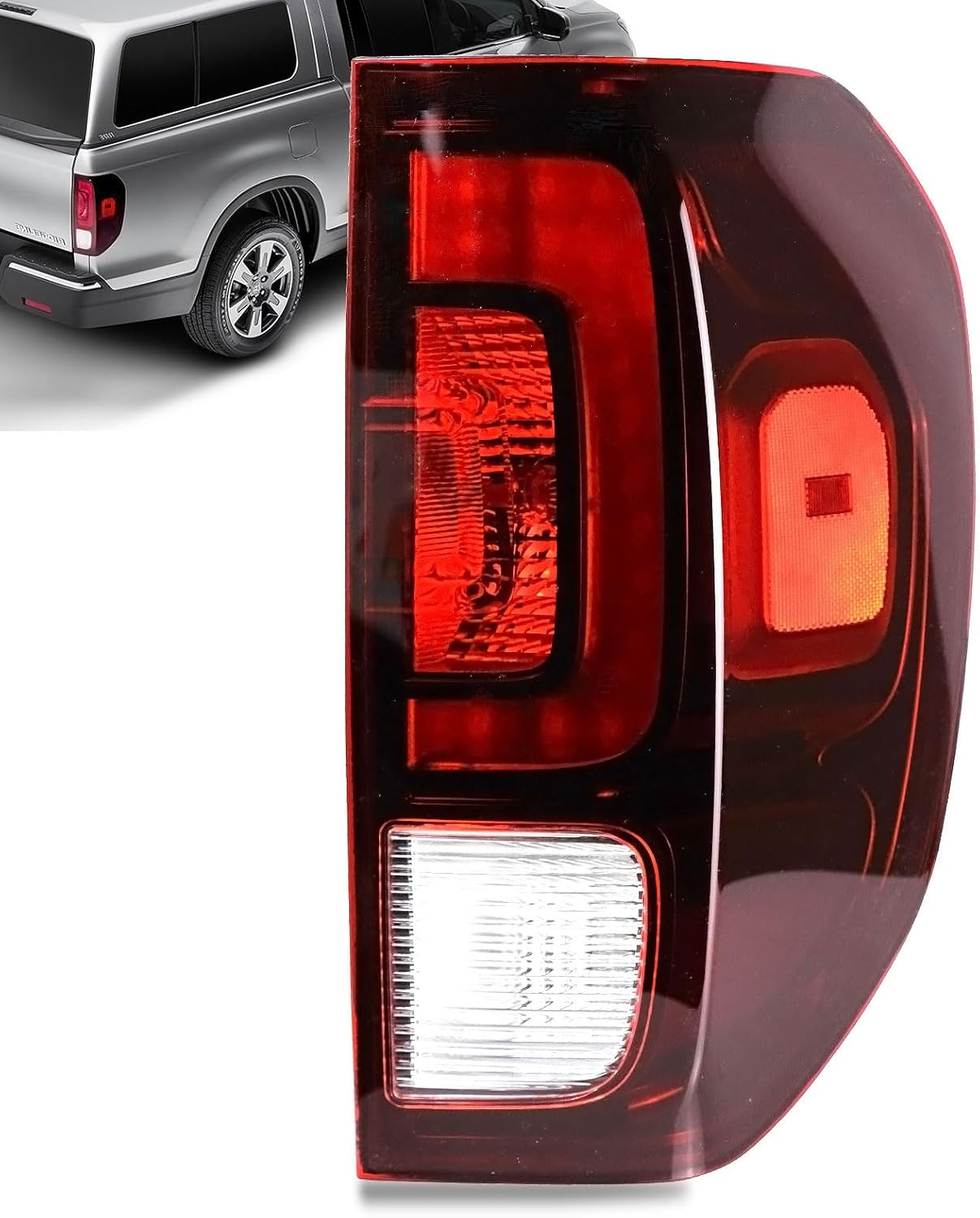LED Tail Light Compatible With 2017-2023 Honda Ridgeline Rear Light Taillight Right and Passenger Side Replace 33500-T6Z-A03 33500T6ZA03