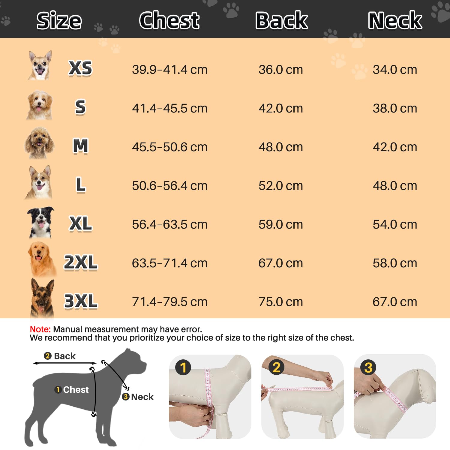 SlowTon Imperméable pour Chien - Manteau de Pluie pour Chien avec Harnais de Poitrine, Capuche Amovible, Veste de Pluie imperméable à Fermeture éclair, Poncho de Pluie pour Chien sans Manches avec
