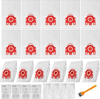 3D Airclean FJM Replacement Dust Bags for Miele FJM Vacuum Cleaner Compact C2-24 Pack AirClean Dust Bag for Miele Compact C2 S200 S300 S600 S4(S4000) S6(S6000)