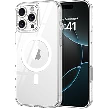 YINLAI Compatible with iPhone 16 Pro Case 6.3-Inch, Magnetic Compatible with Magsafe Upgraded Full Camera Protection Non-Yellowing Slim Rugged Shockproof Protective Phone Cover Clear