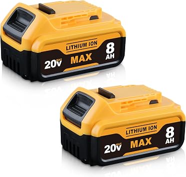 DCB200 8.0Ah Rechargeable Replacement for Dewalt 20V Max Battery 2-Pack