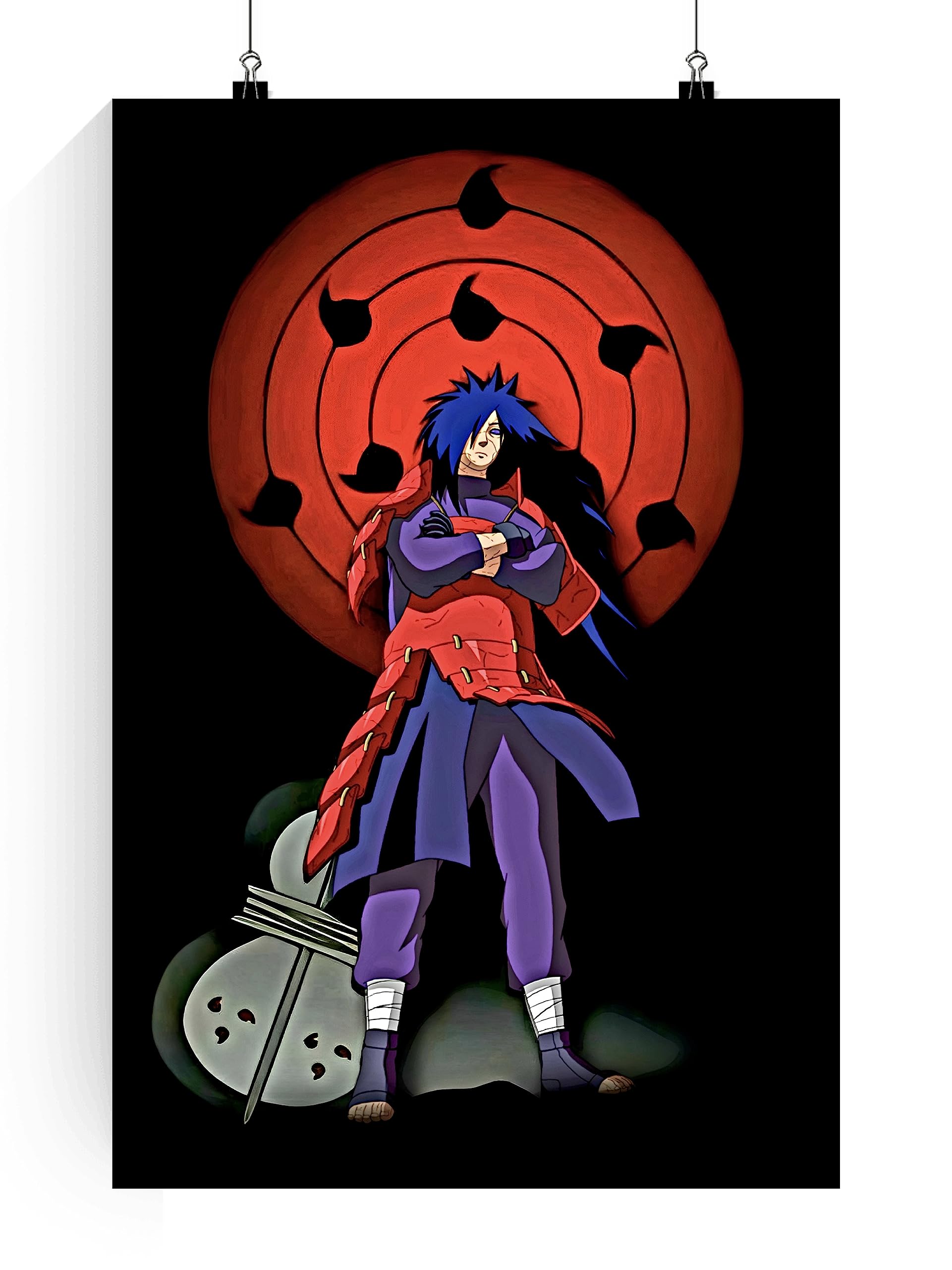 Times Comic Madara Uchiha Poster Naruto Anime Poster Wall Art