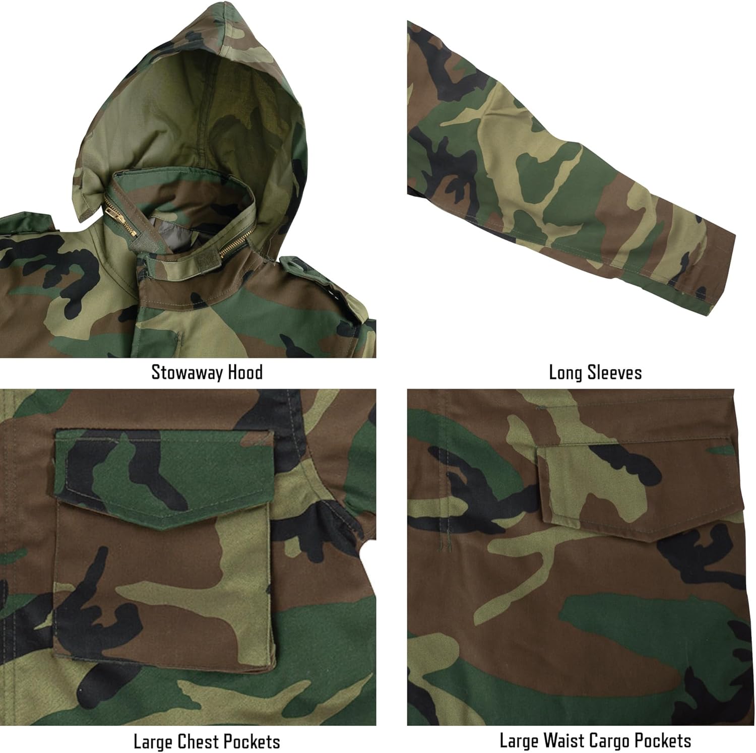 Rothco Kids Field Jacket - All-Season Outdoor Coat for Boys & Girls