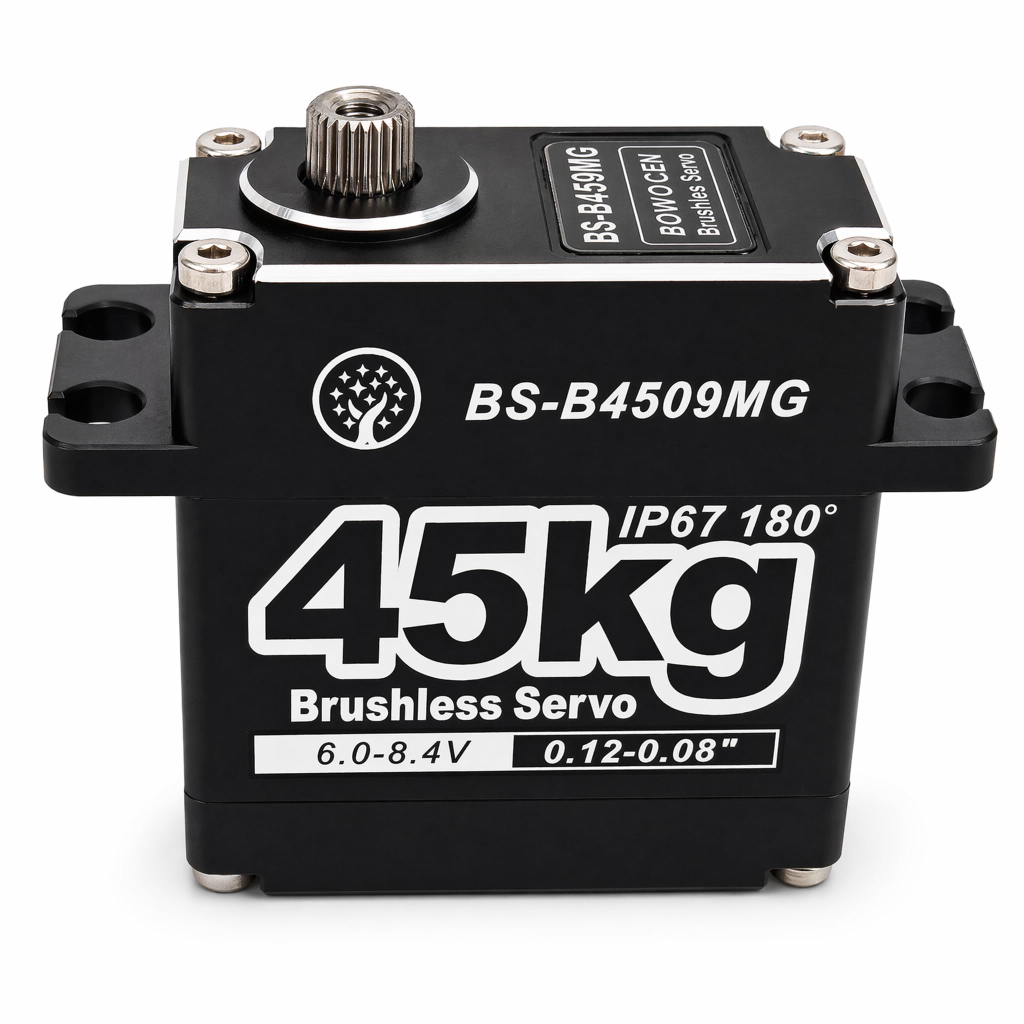 Servo digitale senza spazzole da 45 kg con coppia elevata HV Full Metal Gear IP67 Servo sterzo impermeabile con 25T Servo Horn per 1/6 1/8 1/10 RC auto, robot, barca, camion parti di robot