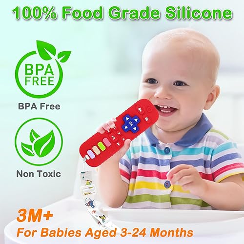 Miniatura 2 de Andywoo Paquete de 2 juguetes de dentición para bebés de 0 a 6 meses, 6 a 12 meses, juguetes para dentición de bebé, juguetes mordedores para bebés