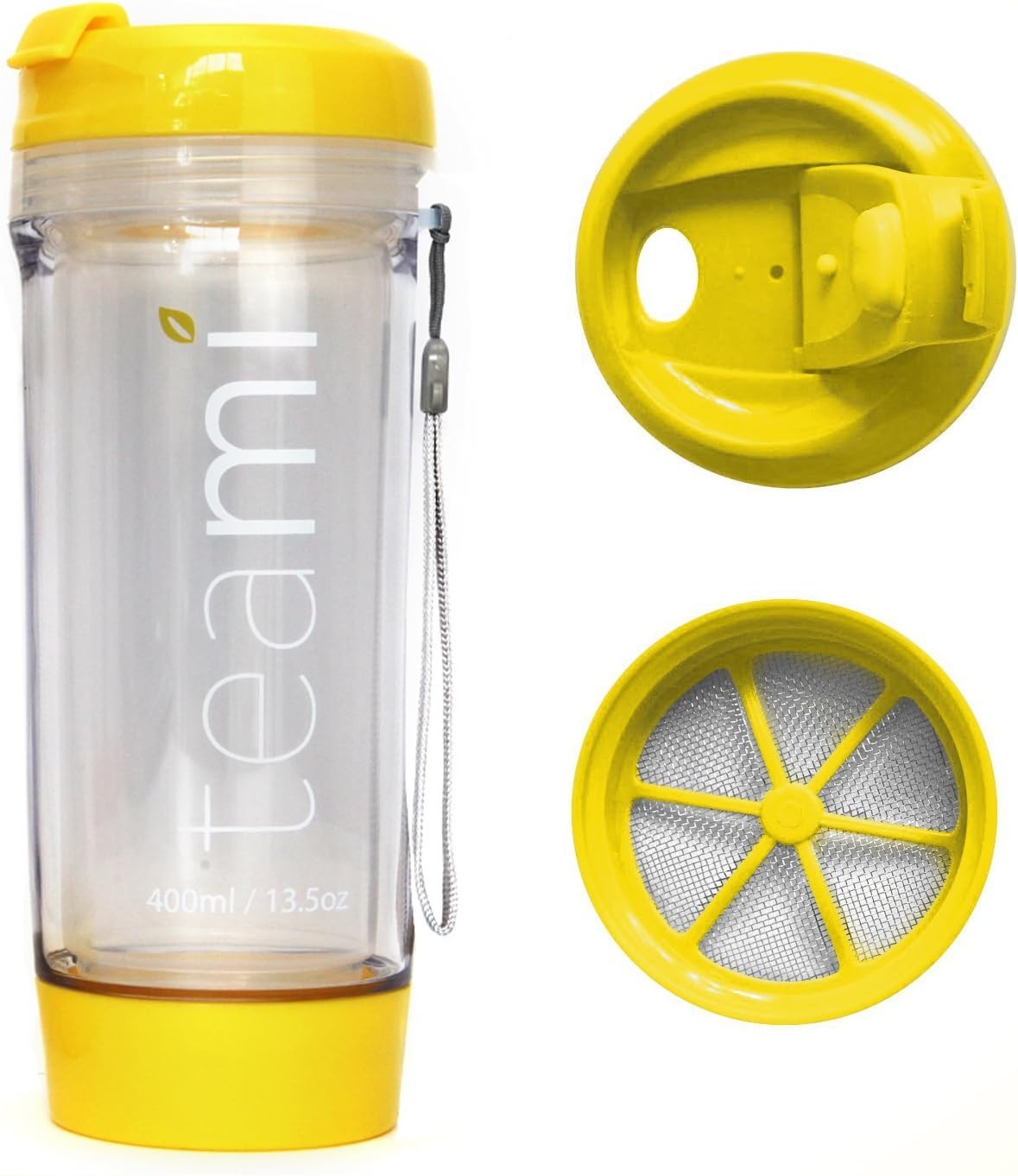 Teami Tea Tumbler Infuser Bottle Yellow, 20 Ounce BPA