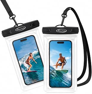AiRunTech Floating Waterproof Phone Pouch,Double Seal Phone Case with Lanyard Protector for iPhone 17 16 15 14 13 12 Pro Max,Kayak Cellphone Bag Beach Cruise Ship Essentials Vacation Accessories