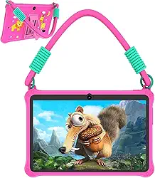 Tablet infantil de 7 polegadas, Android 10 PAD para idades de 3 a 10, tablets educativos ROM de 16 GB, quad-core com capa à prova de choque para crianças, controle parental, Bluetooth, WiFi, câmera