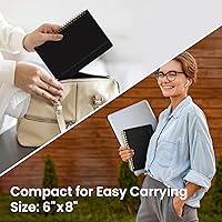 Vista 6 de Taja Cuaderno rayado en espiral para mujeres y hombres, 140 páginas, cuaderno de tapa dura con rayas universitarias para trabajo y toma de notas