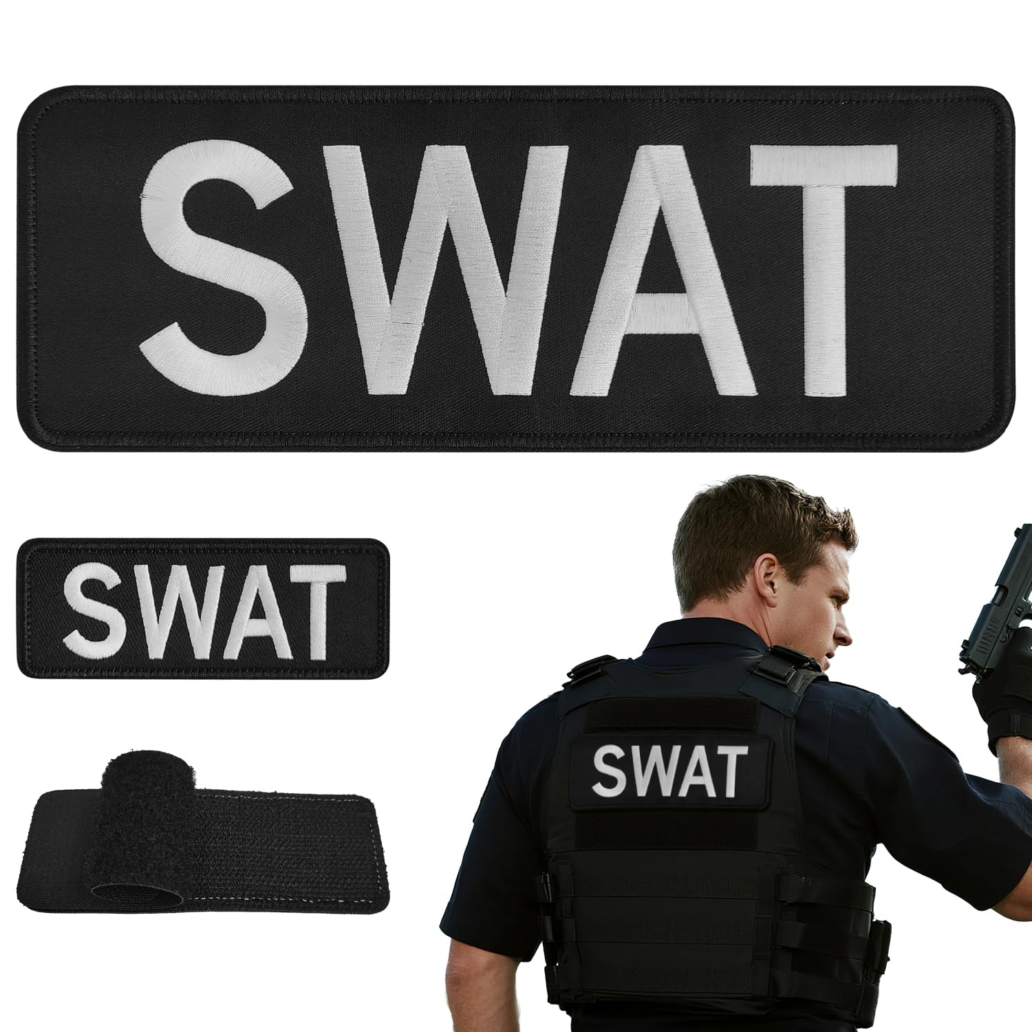 Patches, Press Badge Embroidered Patches for Backpacks, Jackets, Press Vest, Photographer Vest