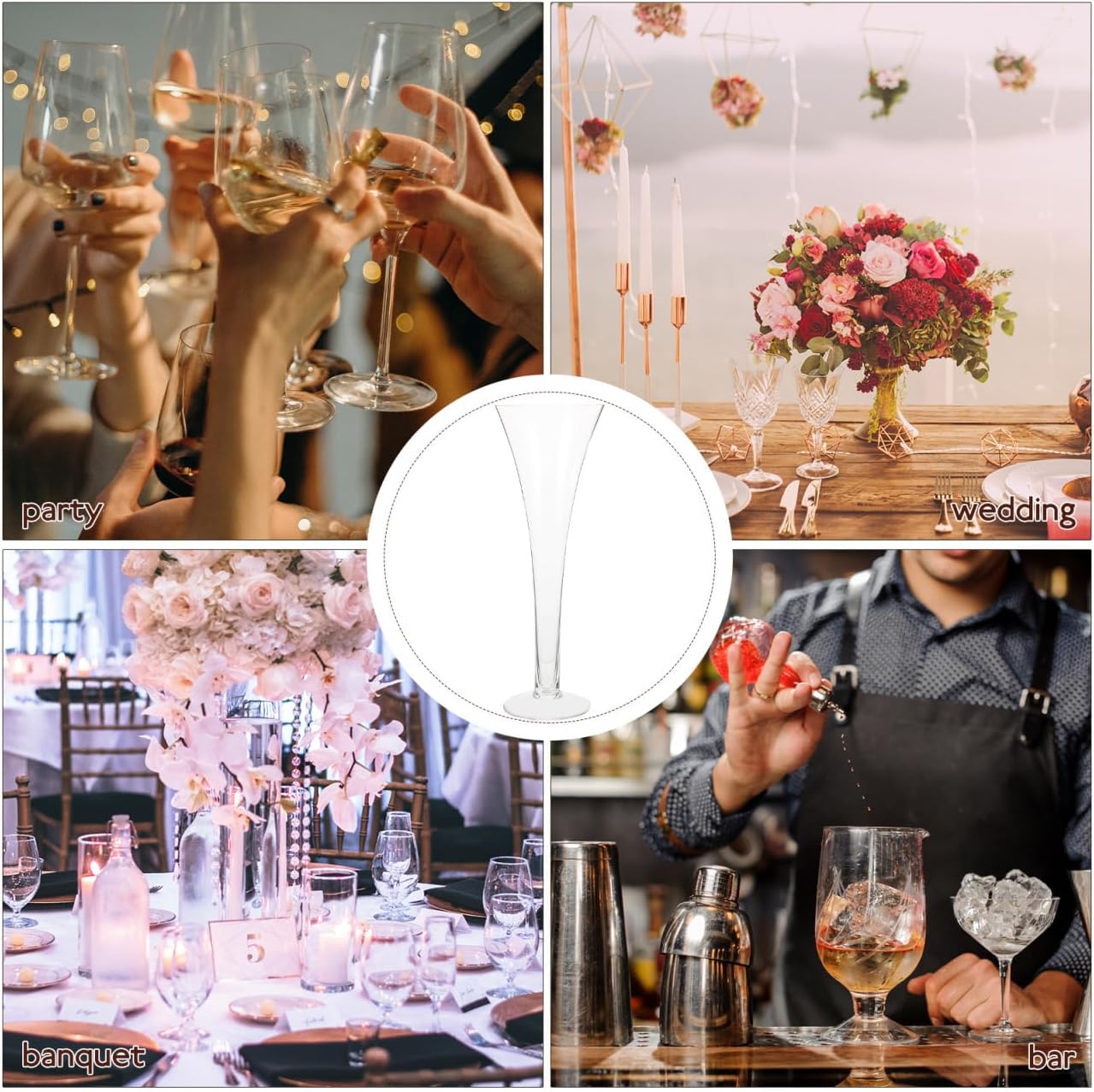 MAGICLULU Martini Goblet Decorative Cocktail Glass for Parties Weddings and Home Use Unique Design for Enjoying Wine and and Stylish