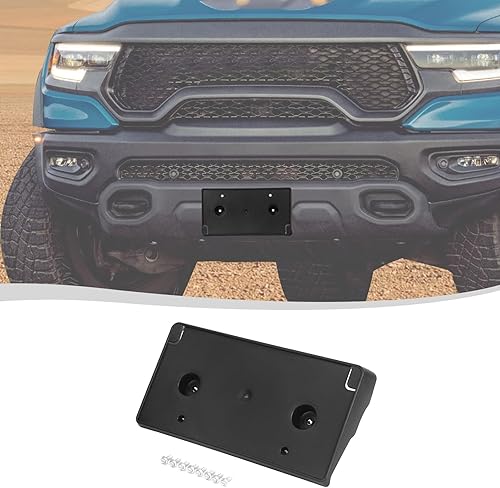 Miniatura 8 de Voodonala Para Dodge RAM 1500 2018-2024 Soporte de matrícula frontal Kit de suspensión de licencia delantera compatible con Dodge RAM 1500 2018-2024