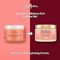 Vista 3 de SheaMoisture Gel rizador Souffle coco e hibisco para cabello grueso y rizado para hidratar y proteger el cabello, 12 onzas