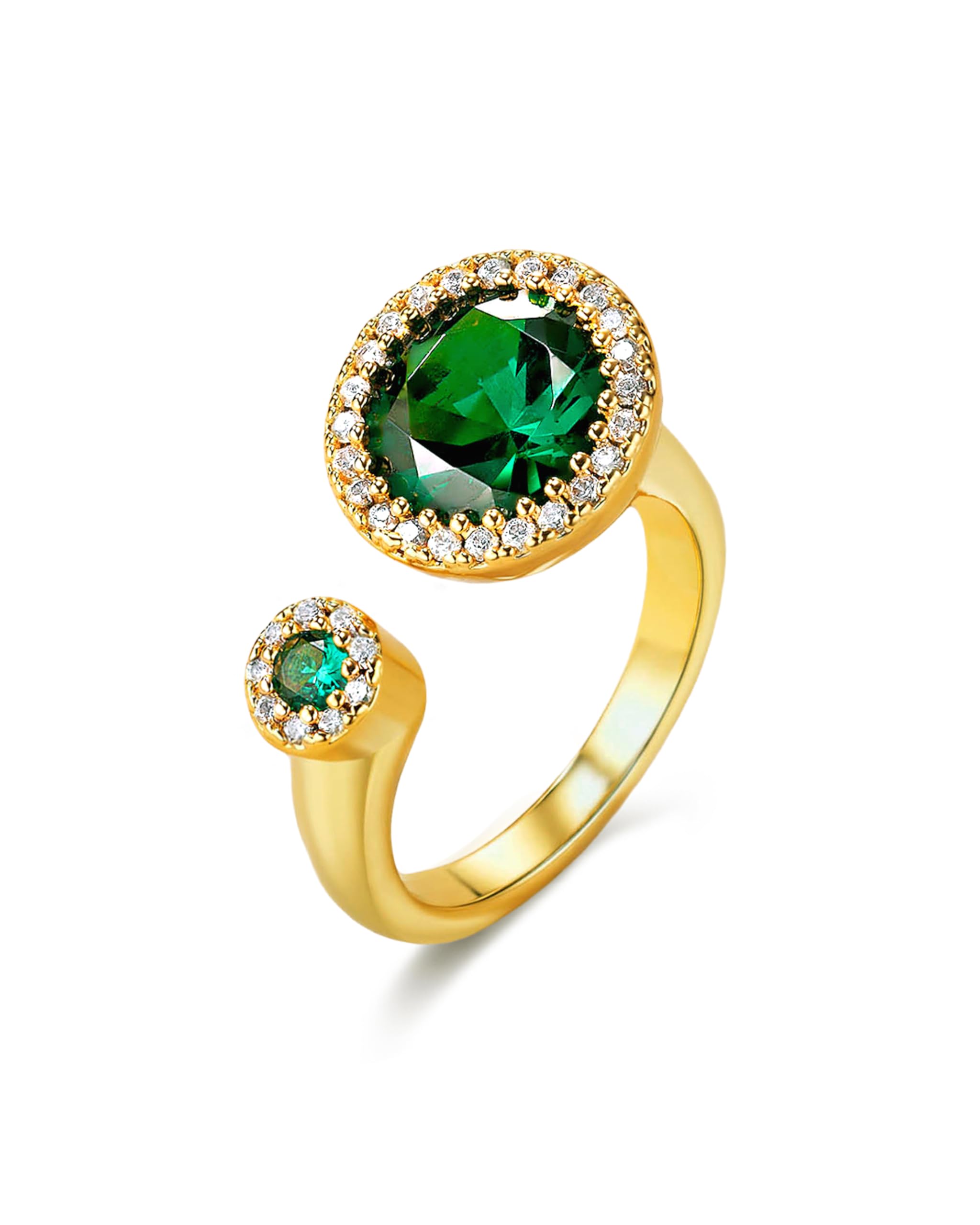 18K Gold Plated Brown Tiger Eye CZ Natural Stone Adjustable Statement Open Ring for Women by SNGIA, Summer Beach Unique Bead Gemstone Stackable Wedding Date Birthday Gift, Bohemian Stone Irregular Trendy Navy Jewelry, Textured Patterned Fashion Quartz Accessories, Vintage Hammered Circular Nickle Free Gifts.