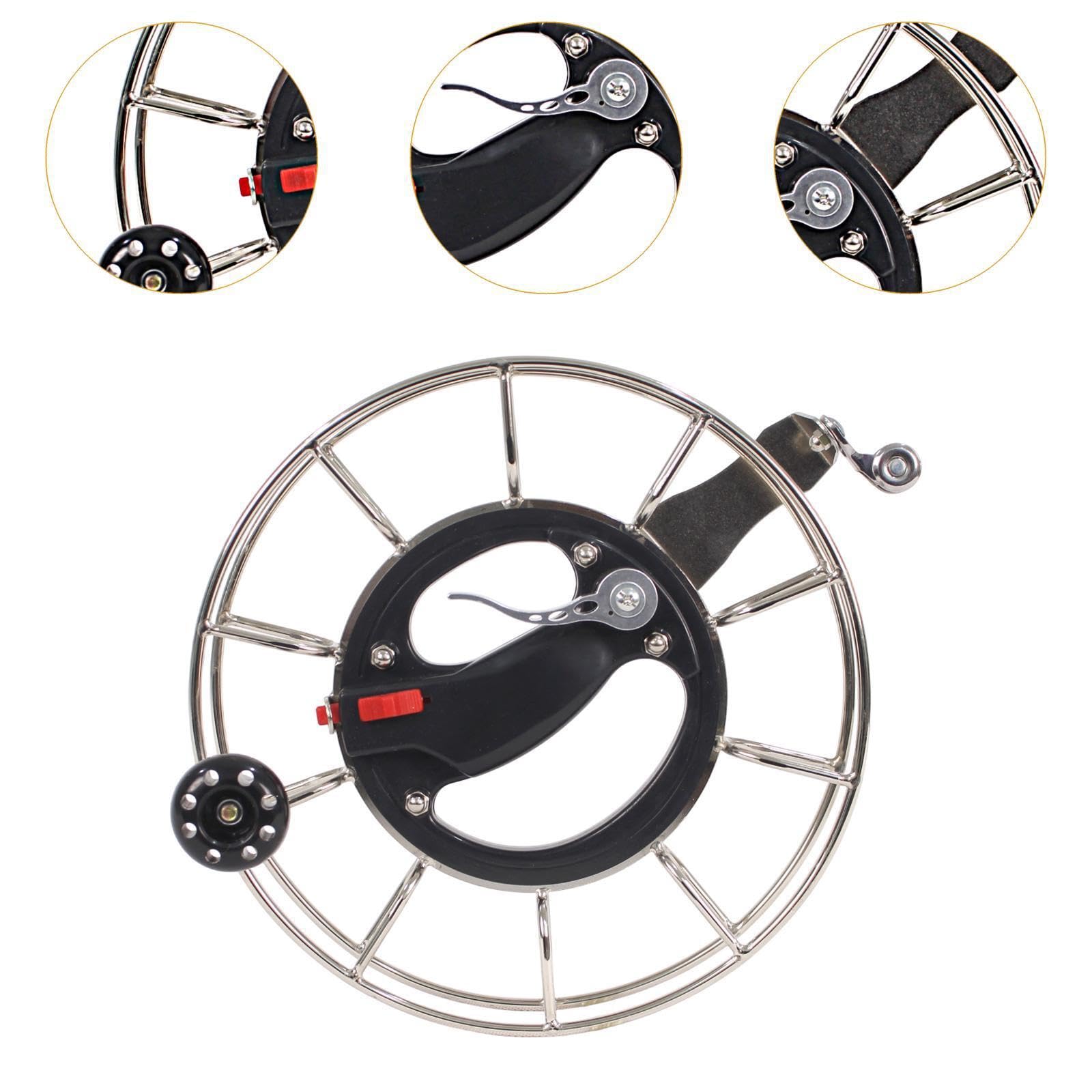 Grande mulinello per aquiloni, ruota per aquiloni, accessorio in acciaio inossidabile per rendere il volo piacevole durante avventure e attività, Stile A
