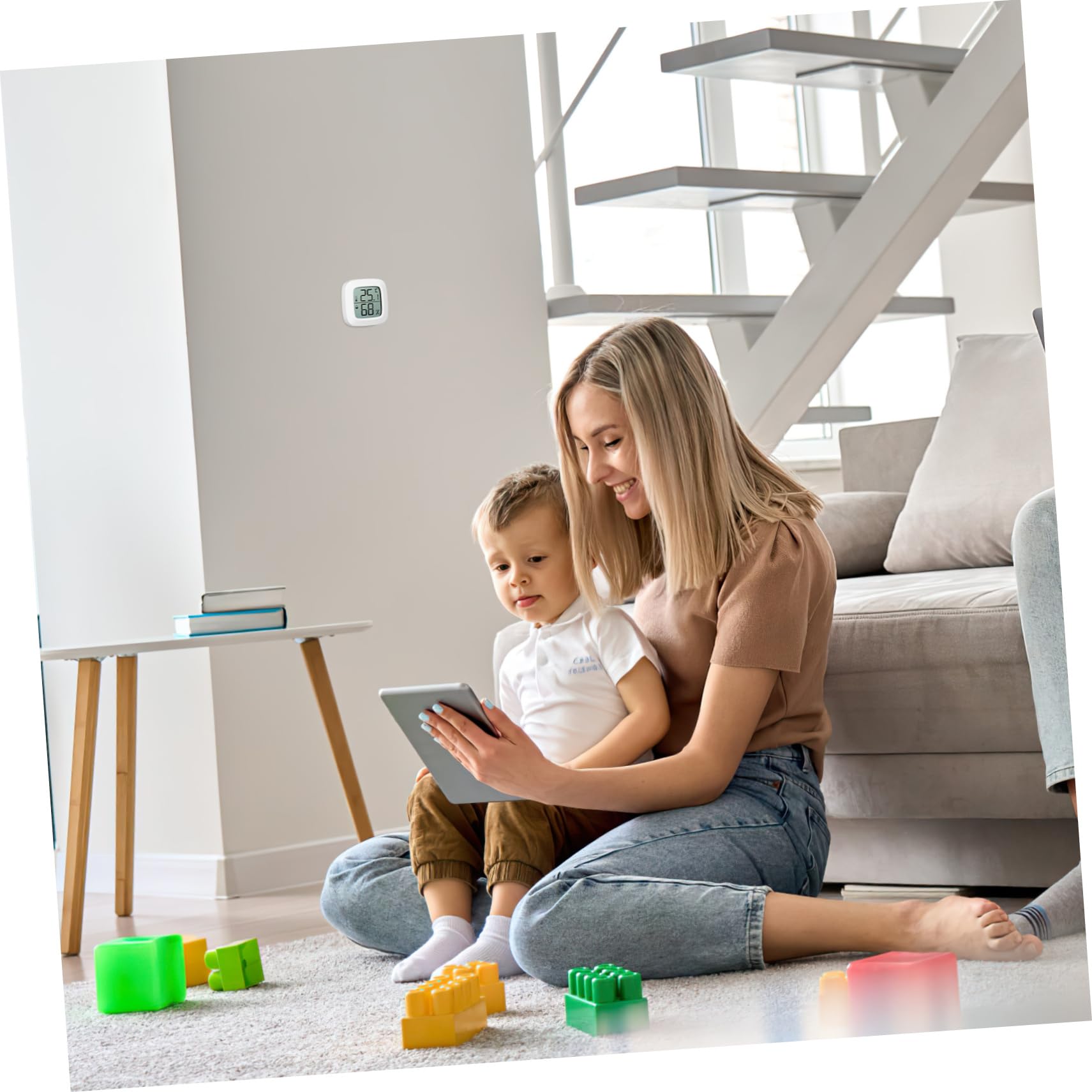 Abaodam 3 Ensembles Thermomètre Voiture Celsius Petit Salle Hygromètre Hygrometre Interieur Affichage Numérique De La Température Maison De Jauge De Température Abdos Blanche 3 Pièces * 3