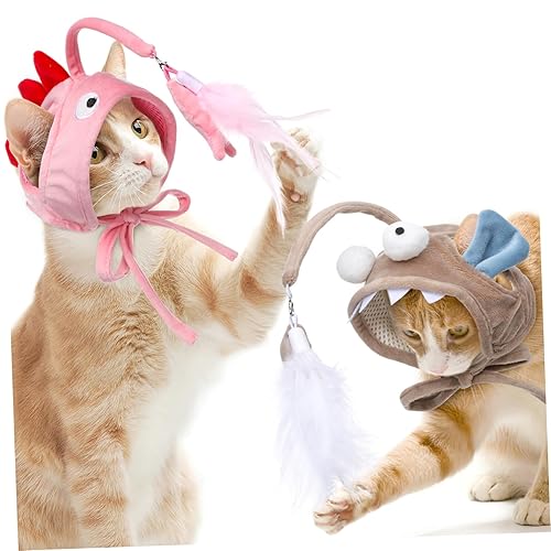 SUPVOX Cat's Hunting Instinct Activator: 2pcs Head Wearing Teaser Kitten