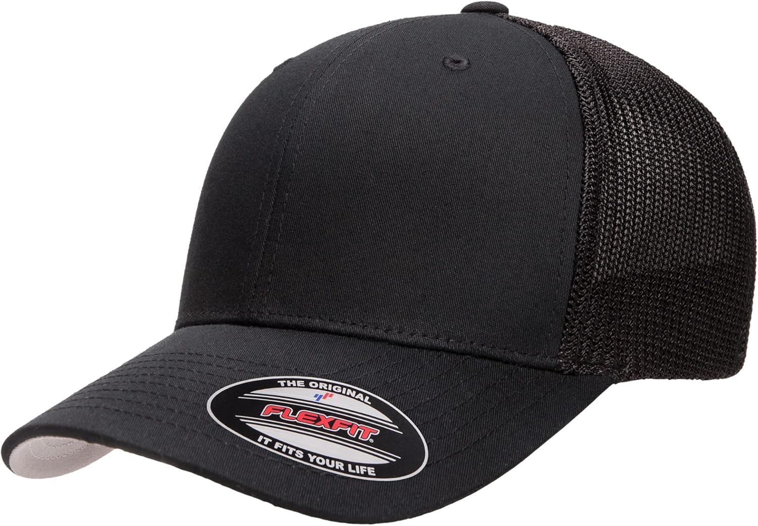Flexfit 6511 Fitted Mid-Profile Stretchable Mesh Panels Trucker Cap | Bulk Pack Available