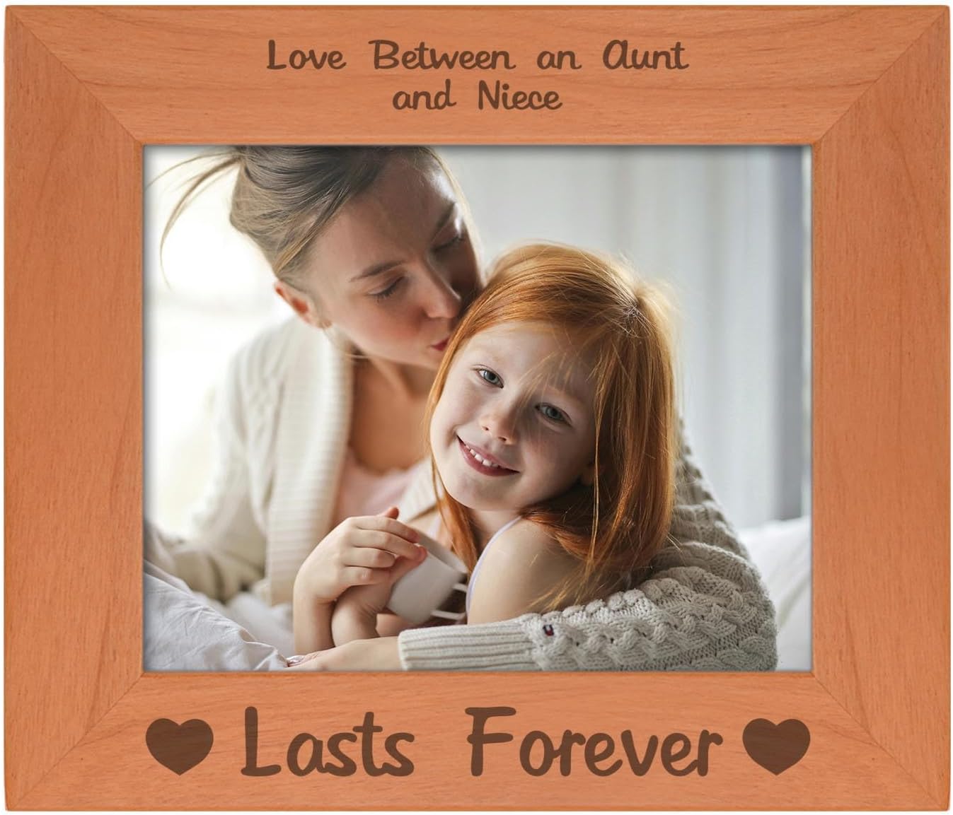 ThisWear Sentimental Photo Frame Love Between An Aunt and Niece Last's Forever Wood Engraved 8x10 Portrait Picture Frame