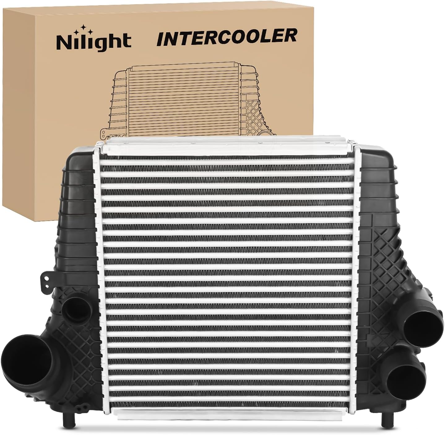 Nilight Intercooler Compatible with Ford F-150 2013 2014 Expedition 2015-2017 Lincoln Navigator 2015-2017 3.5L Aluminum Turbo Intercooler Charged Air Inter Cooler Replace 18014, DL3Z6K775B, FO3012106