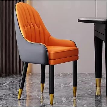 Leather Accent Chair, Tub Chair Dining Armchair Kitchen Chairs with Upholstered Seat, Armrest Backrest, Living Room Chairs