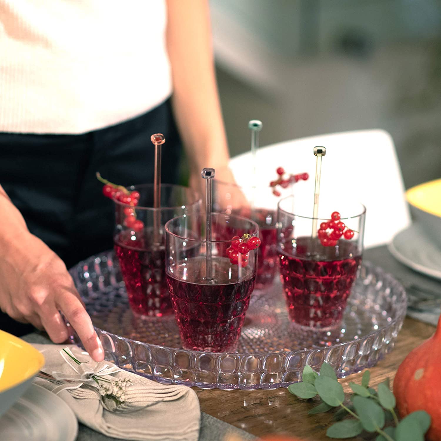 Amazon|Guzzini (グッチーニ)ノンスリップラウンドトレー TIFFANY 4P Amazon|Guzzini (グッチーニ)ノンスリップラウンドトレー TIFFANY 4P