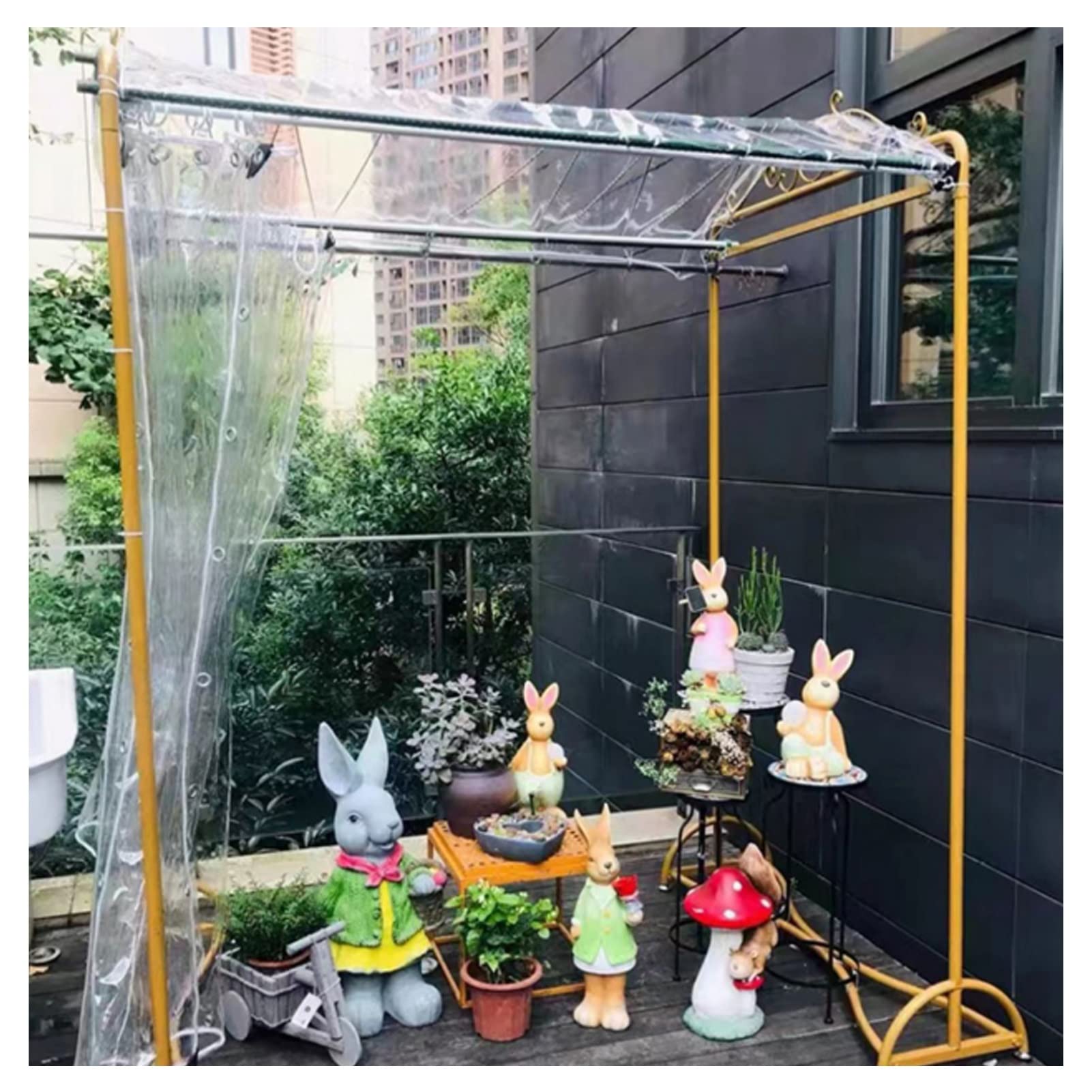 Pannelli laterali impermeabili in PVC per pergola, antivento, isolanti, per patio, giardino, gazebo, serra, pannelli trasparenti per privacy e protezione all'aperto