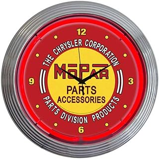 Neonetics Mopar Vintage Neon Wall Clock, 15-Inch