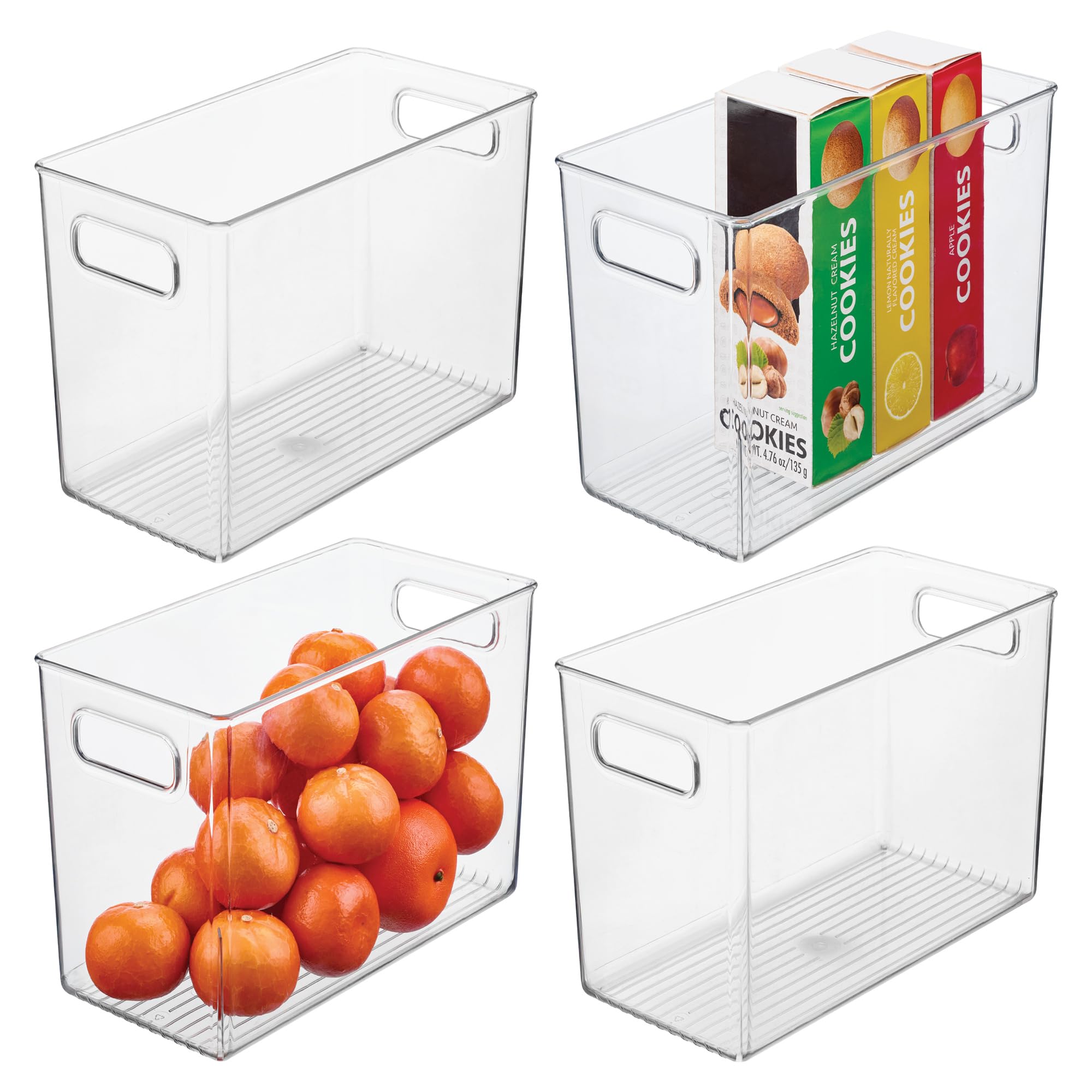 Poubelles de garde-manger transparentes pour organiser le réfrigérateur et les armoires