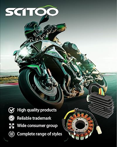 Miniatura 3 de SCITOO Estator de bobina de Magneto con rectificador de voltaje 2001-2003 para Suzuki GSX-R600 31100-MEL-305,31120-MEL-D21
