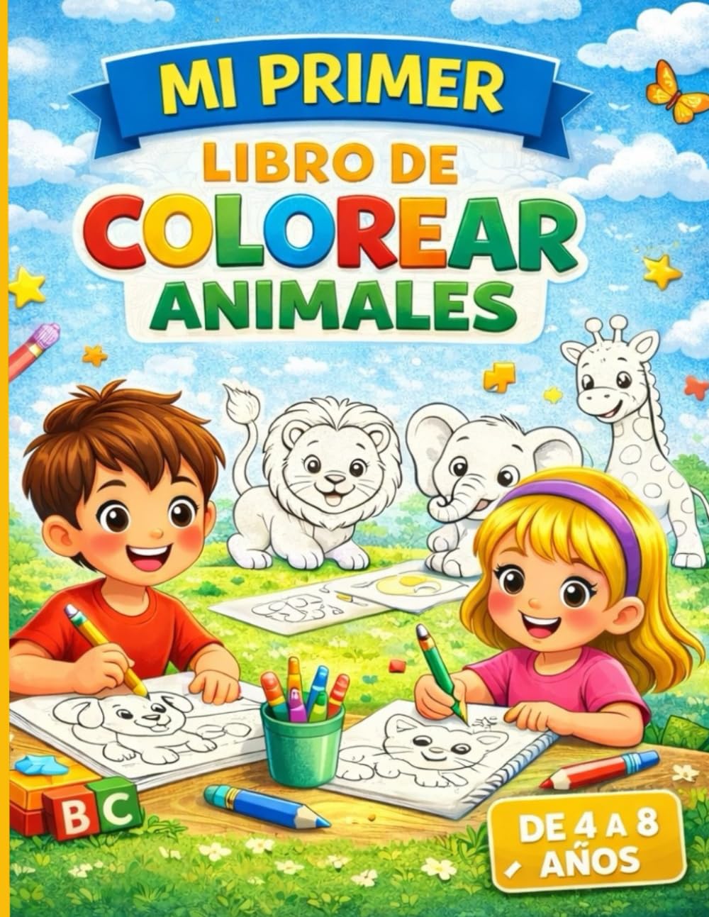 Mi Primer Libro de Colorear Animales: Un libro fácil y divertido para descubrir el mundo animal