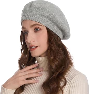 ZLYC French Beret Hat Fashion Print Lightweight Winter Warm Artist Hat for Women