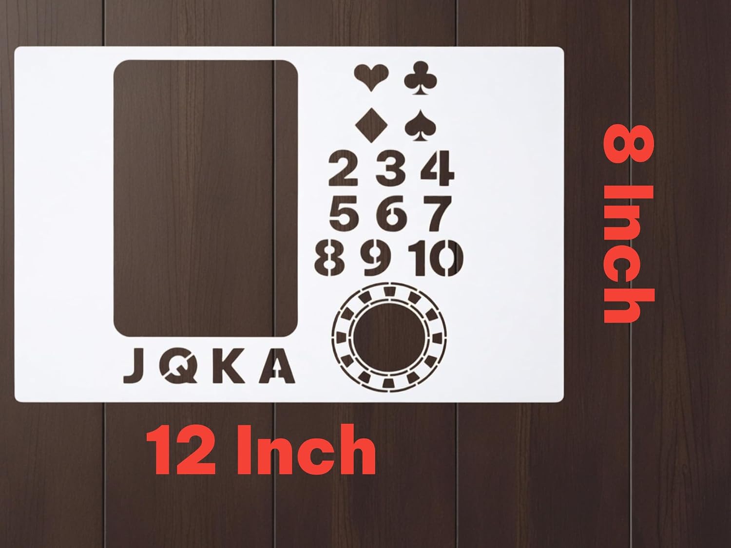 Playing Cards Stencil – Casino Game Pattern Design Template Reusable Art Stencil for Painting, Crafting and DIY Projects image 2